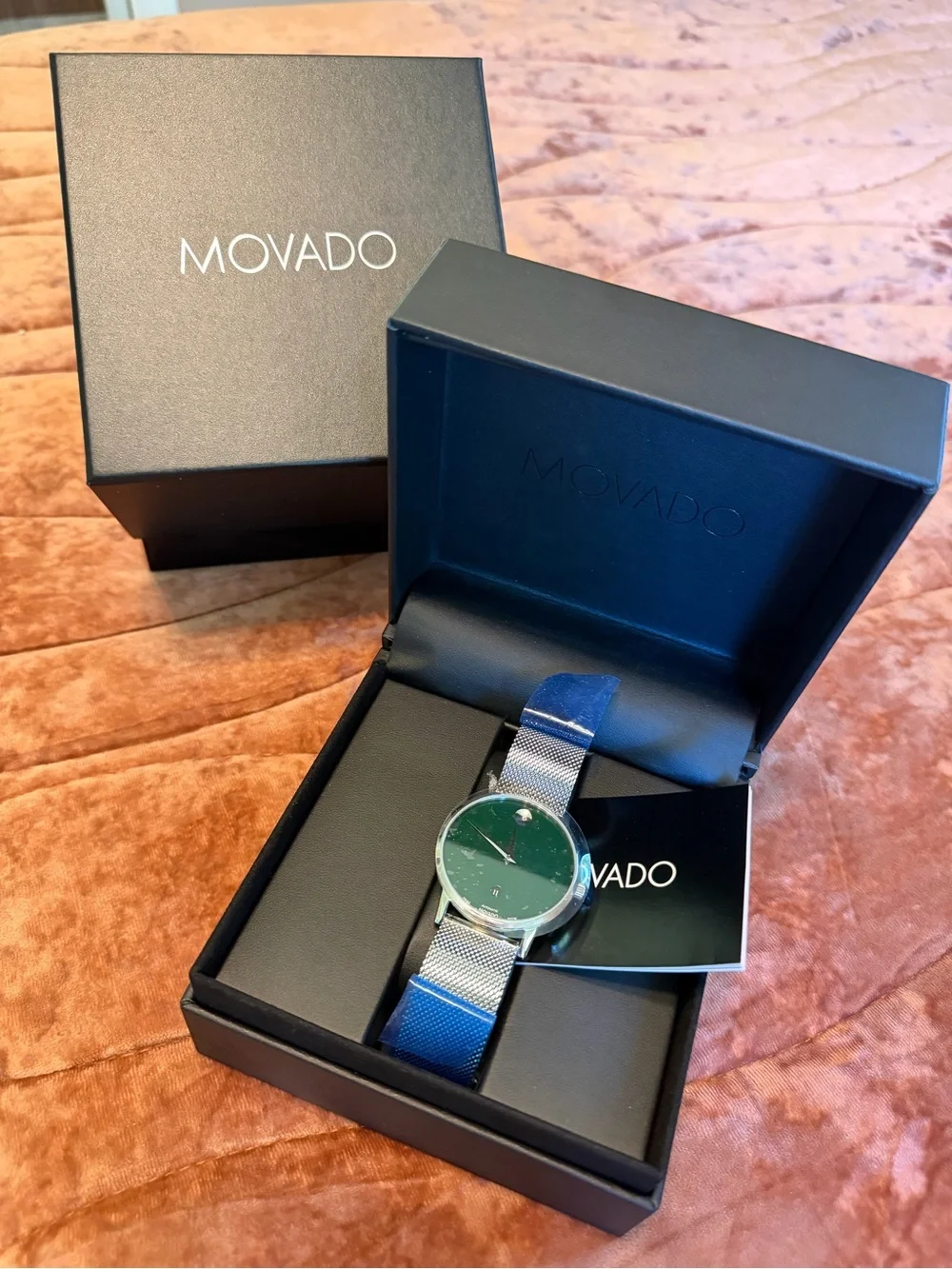 Movado Museum Classic Automatic Green Dial Swiss Watch 071.1.14.1592 NWT